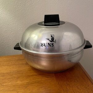 Vintage MCM 1960’s West Bend Aluminum Serving Oven USA BUN Warmer 3 pc Set